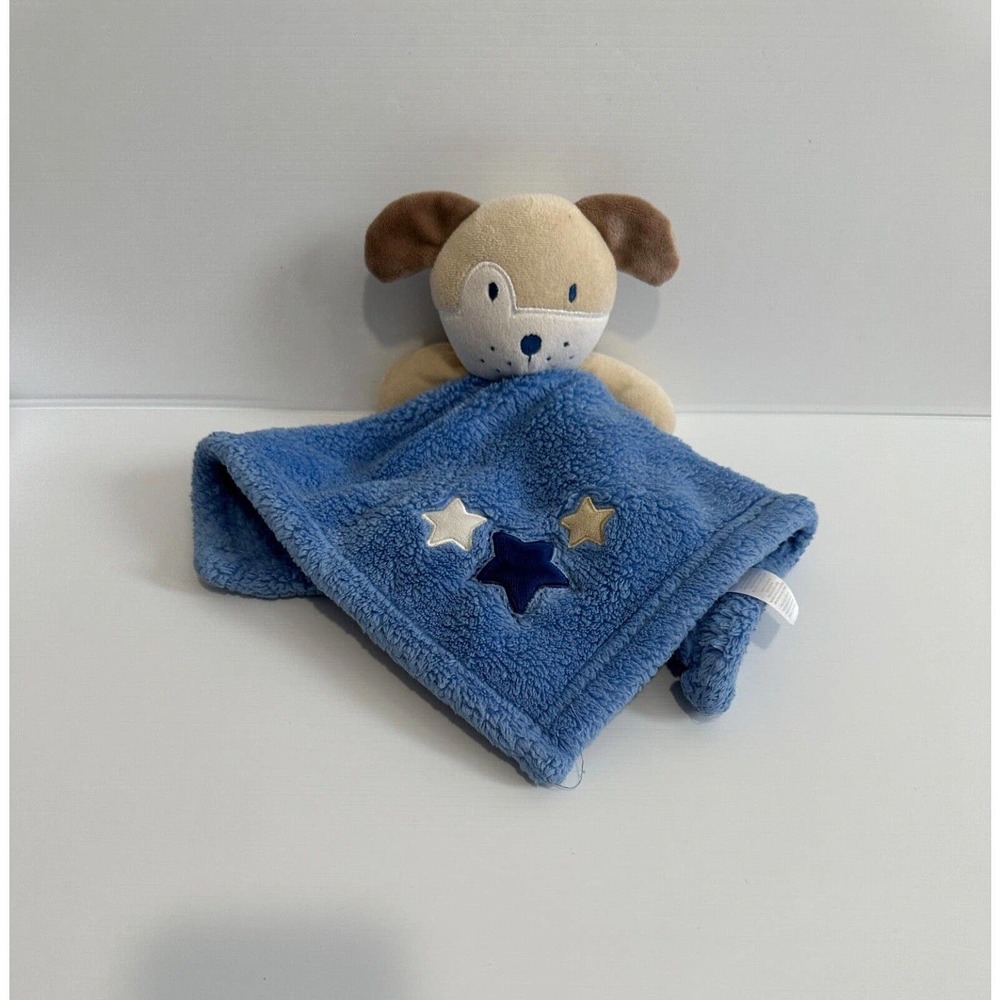 Baby Gear Puppy Dog Blue Stars Baby Infant Toy Security Blanket Lovey